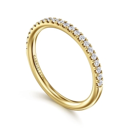 14k Yellow Gold Diamond Wedding Band thumbnail 2