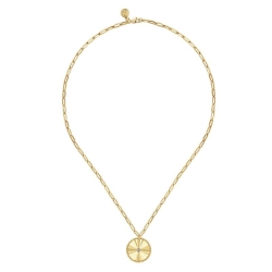 Diamond Medallion Paperclip Chain Necklace thumbnail 2