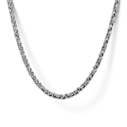 Sterling Silver 22" Men's Solid Wheat Chain Necklace thumbnail 1