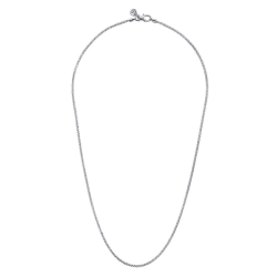 Sterling Silver 22" Men's Solid Wheat Chain Necklace thumbnail 2