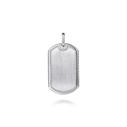 Sterling Silver Dog Tag Pendant thumbnail 1