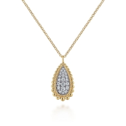 Diamond Teardrop Pendant Necklace thumbnail 1