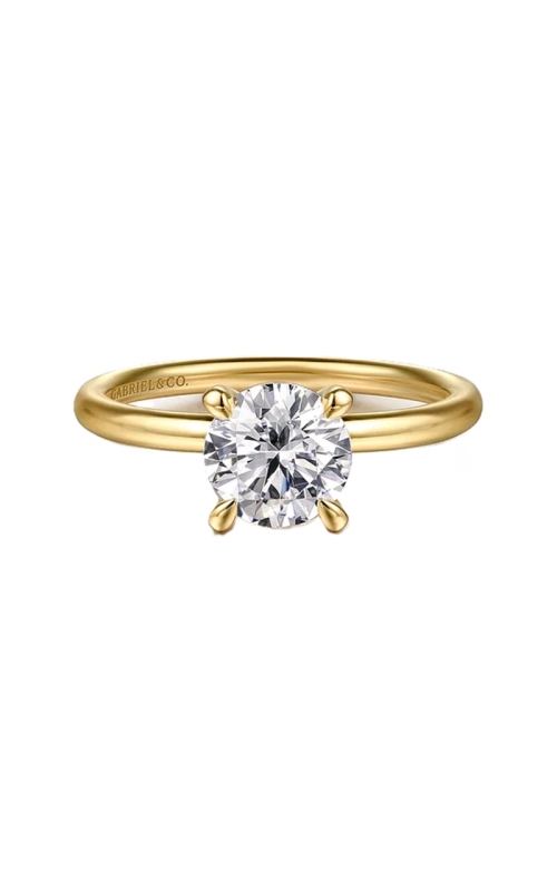 14k Yellow Gold Round Solitaire Semi Mount