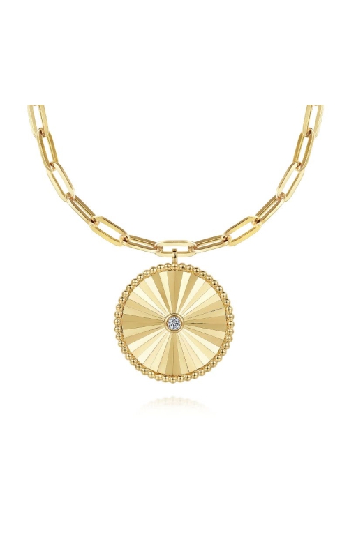 Diamond Medallion Paperclip Chain Necklace