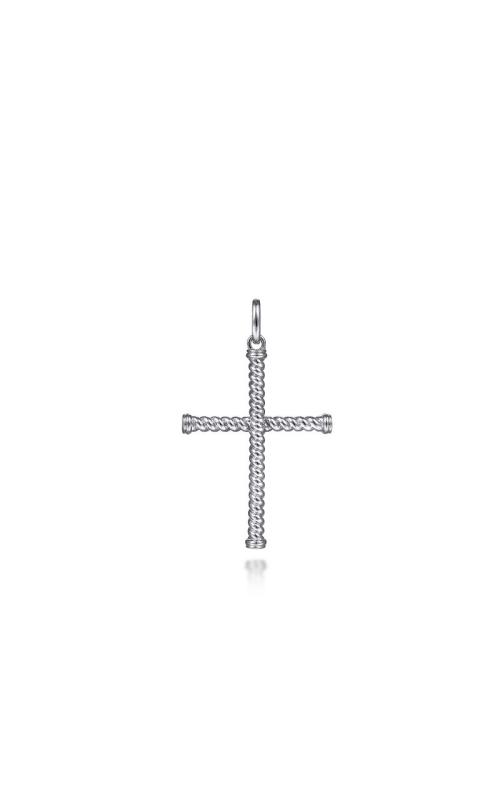 Sterling Silver Twisted Rope Cross Pendant