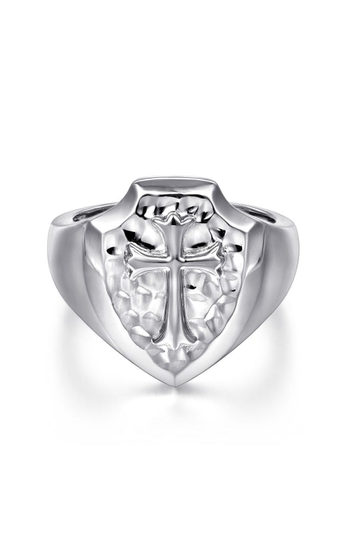 Men's Sterling Silver Cross Signet Ring