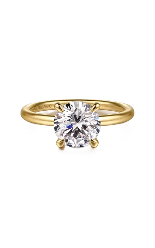 14k Yellow Gold Round Solitaire Semi Mount