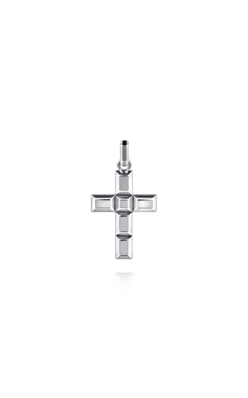 Sterling Silver Geometric Cross Pendant