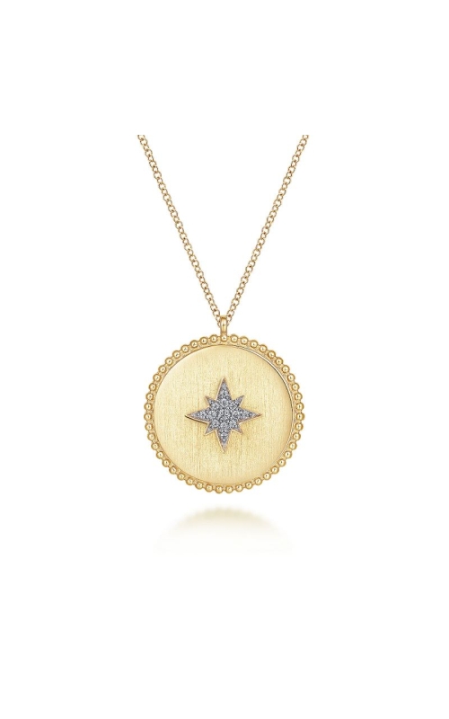 Medallion Necklace with Diamond Star