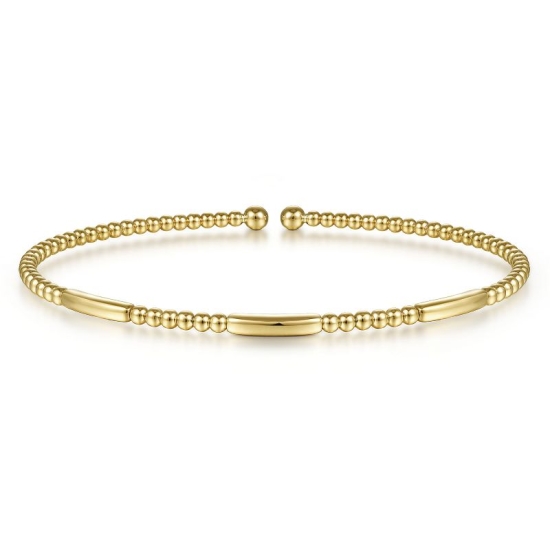 14K Yellow Gold Bujukan Open Bangle