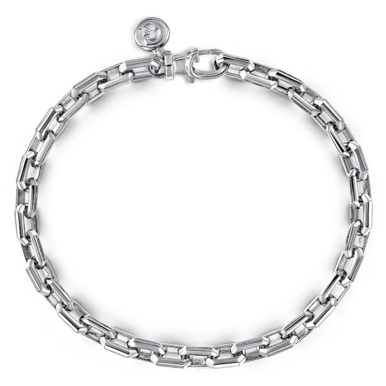 Sterling Silver Faceted Chain Bracelet