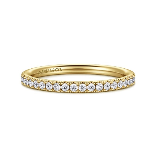 14k Yellow Gold Diamond Wedding Band
