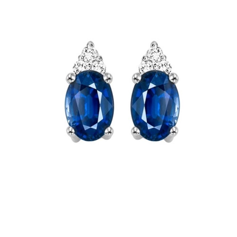 Oval Sapphire Earrings
