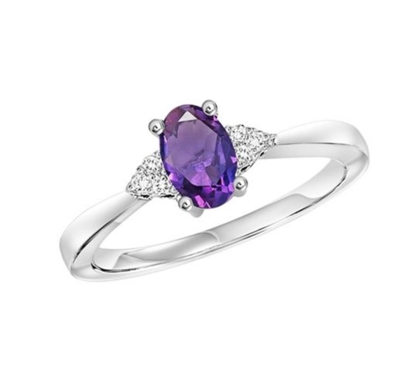 Amethyst and Diamond Ring