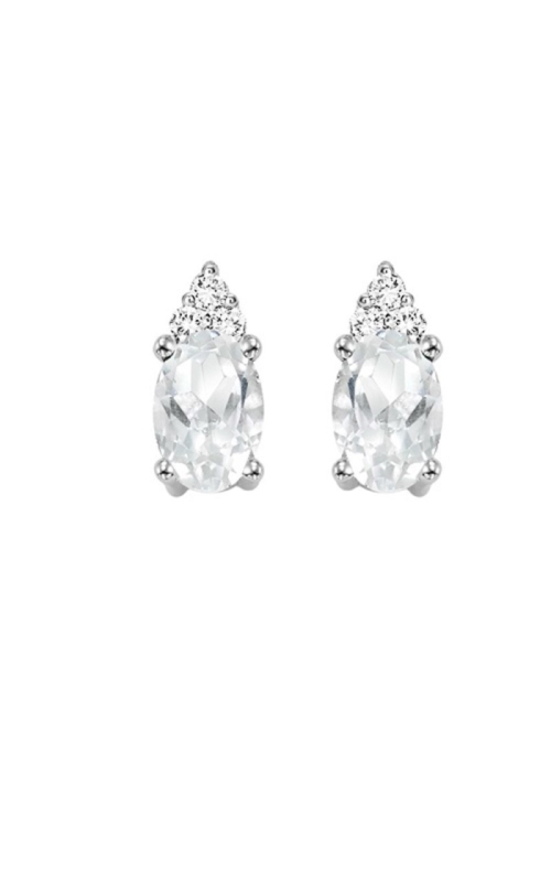 Oval White Topaz Earrings