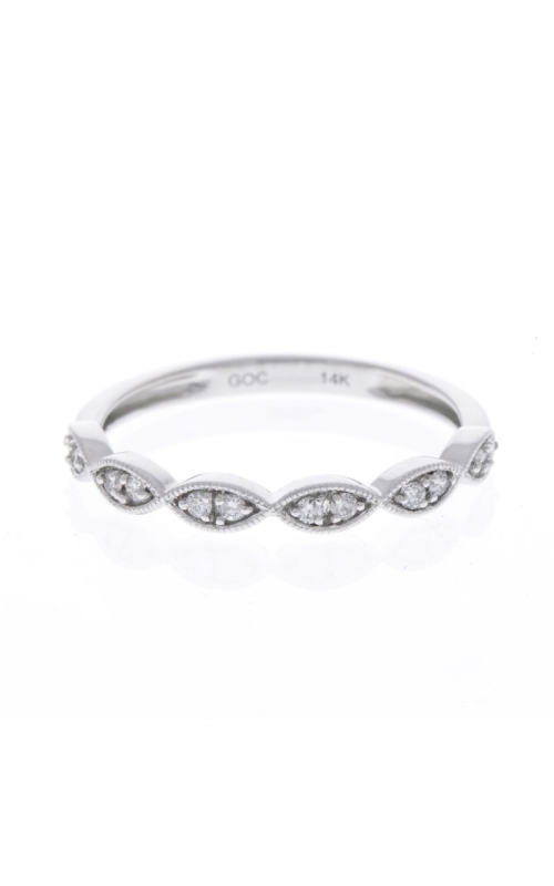 14K White Gold Diamond Band