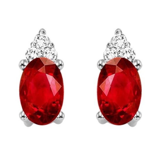 Oval Garnet Earrings