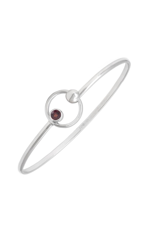 Sterling Silver Garnet Bangle Bracelet