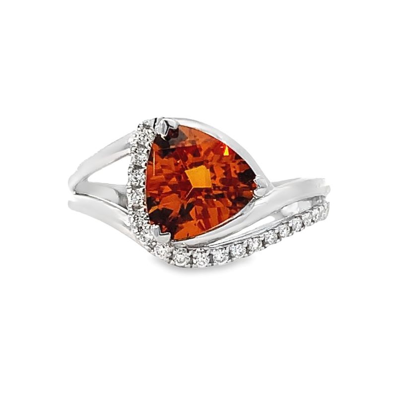 Citrine & Diamond Ring