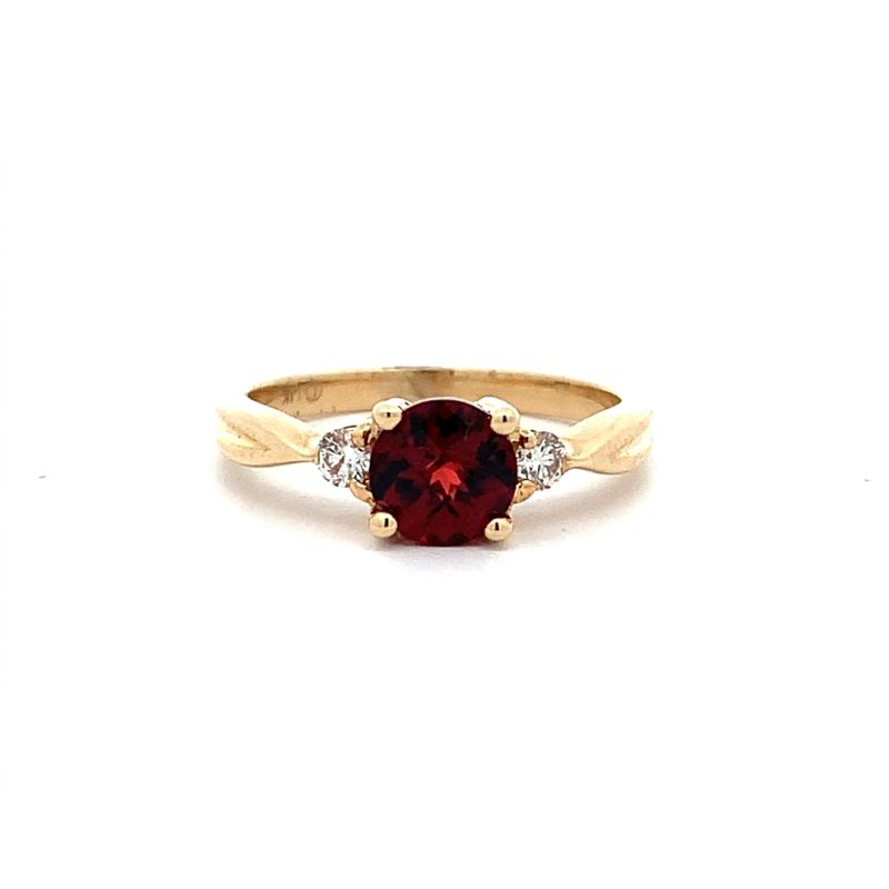 Garnet and Diamond Ring