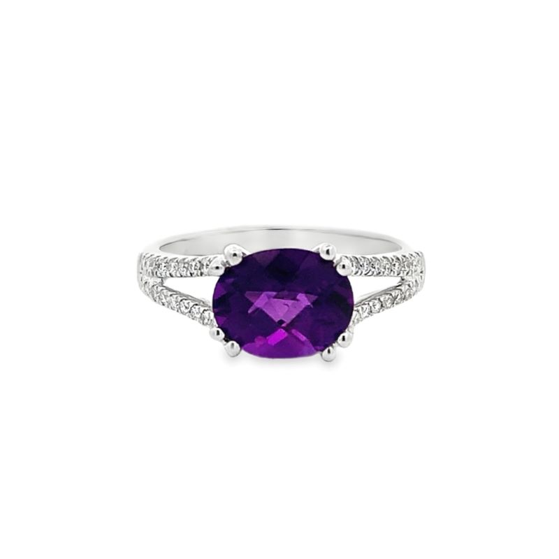 Amethyst and Diamond Ring