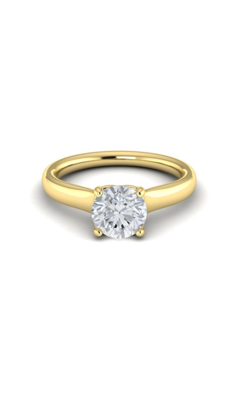 Medawar Crown Collection 14k Yellow Gold 1.50ct Round Lab Grown Diamond Solitaire Engagement Ring
