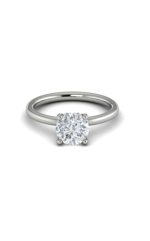Medawar Crown Collection 14k White Gold 1.58ct Round Lab Grown Diamond Engagement Ring