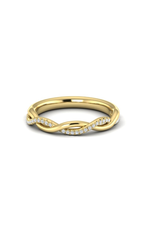 Medawar Crown Collection 14k Yellow Gold Diamond Twisted Wedding Band