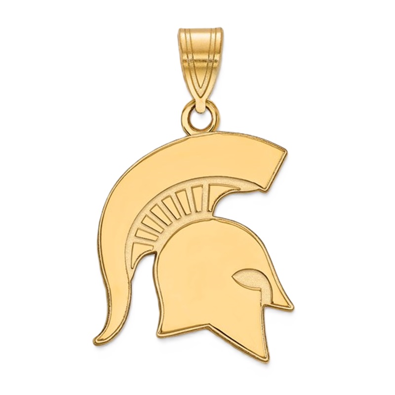 10k Gold LogoArt Michigan State University Spartan Large Pendant 10k Gold LogoArt Michigan State University Spartan Large Pendant