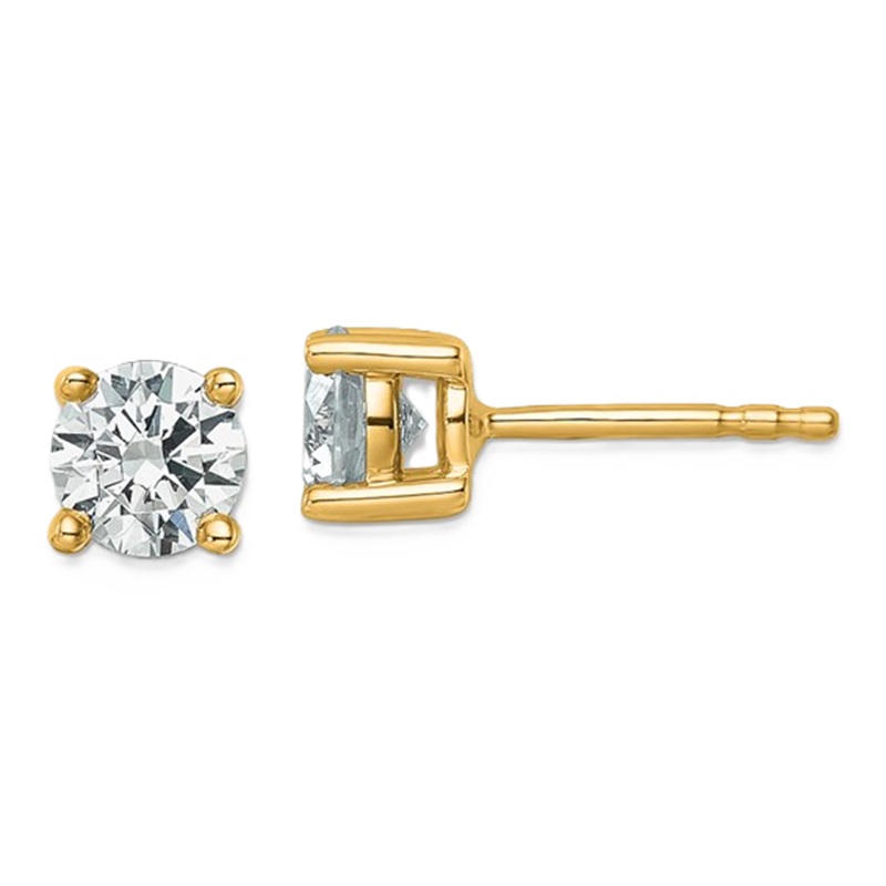14k Yellow Gold 3/4 ctw Lab Grown Diamond Stud Earrings 14k Yellow Gold 3/4 ctw Lab Grown Diamond Stud Earrings