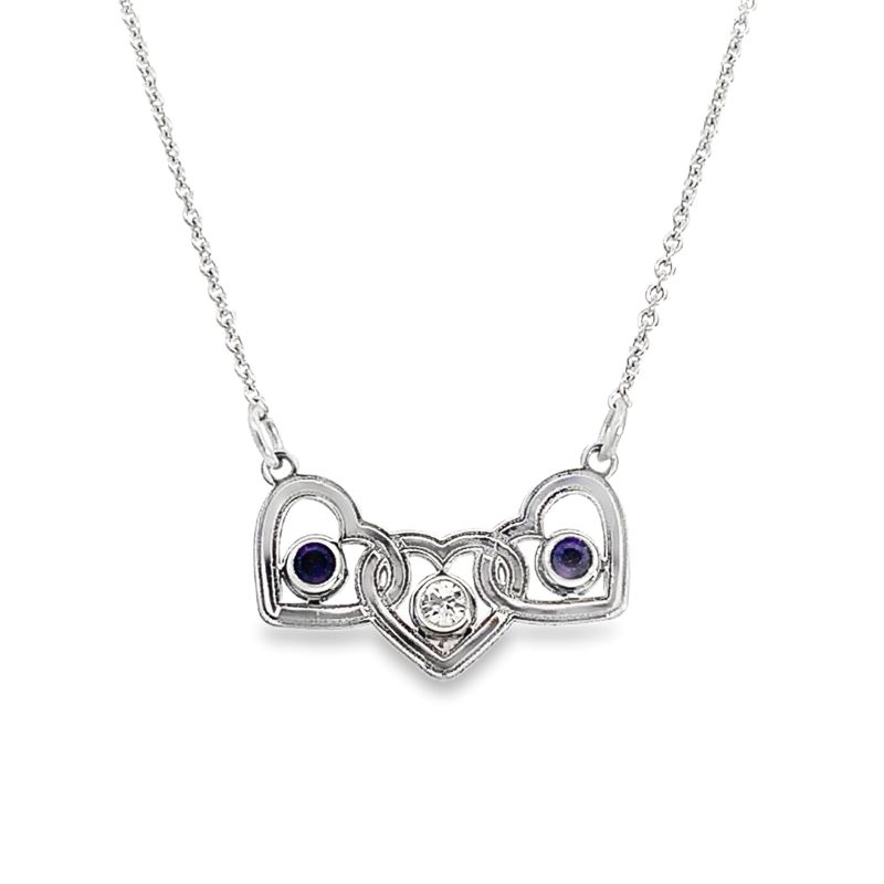 Amethyst & Diamond Heart Necklace Amethyst & Diamond Heart Necklace
