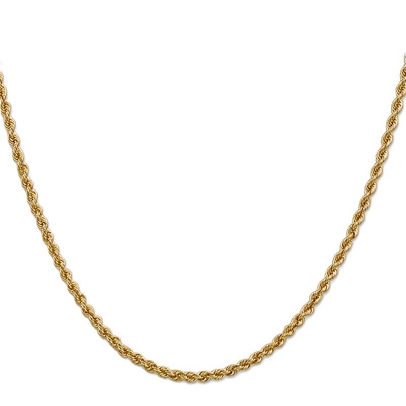 10K Yellow Gold 2.5mm 22" Rope Chain 10K Yellow Gold 2.5mm 22" Rope Chain