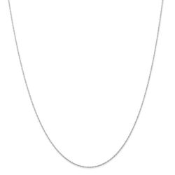 14K White Gold 18' Cable Chain