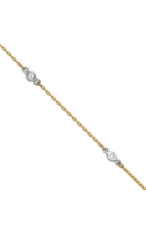 10K Yellow and White Gold Anklet