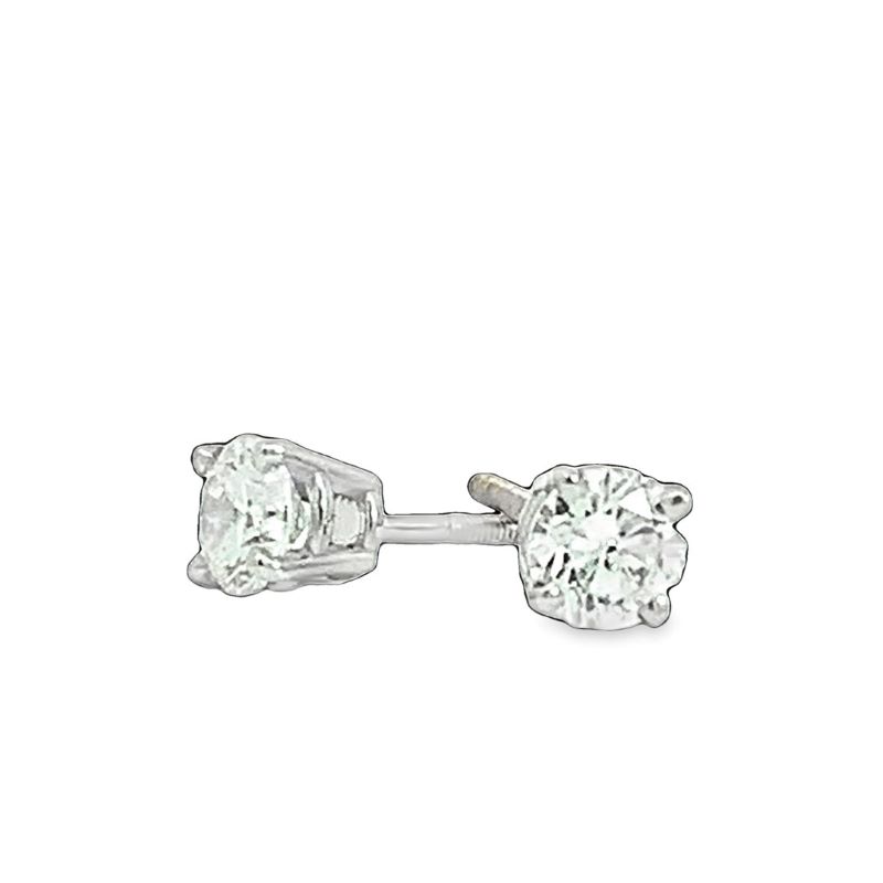 14k White Gold Diamond Stud Earrings .35cttw