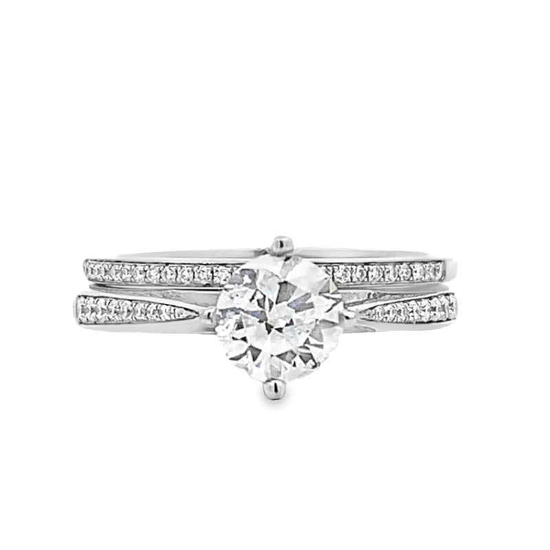 Diamond Engagement and Wedding Band Set Diamond Engagement and Wedding Band Set