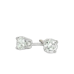 14k White Gold Diamond Stud Earrings .58cttw thumbnail 1
