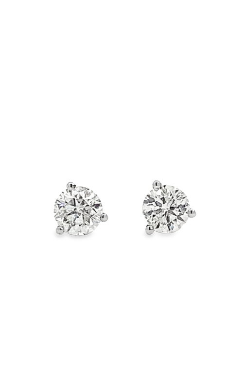 14k White Gold 1.07cttw Round Diamond Stud Earrings