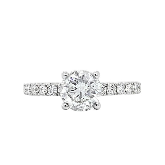 Round Diamond Center Engagement Ring