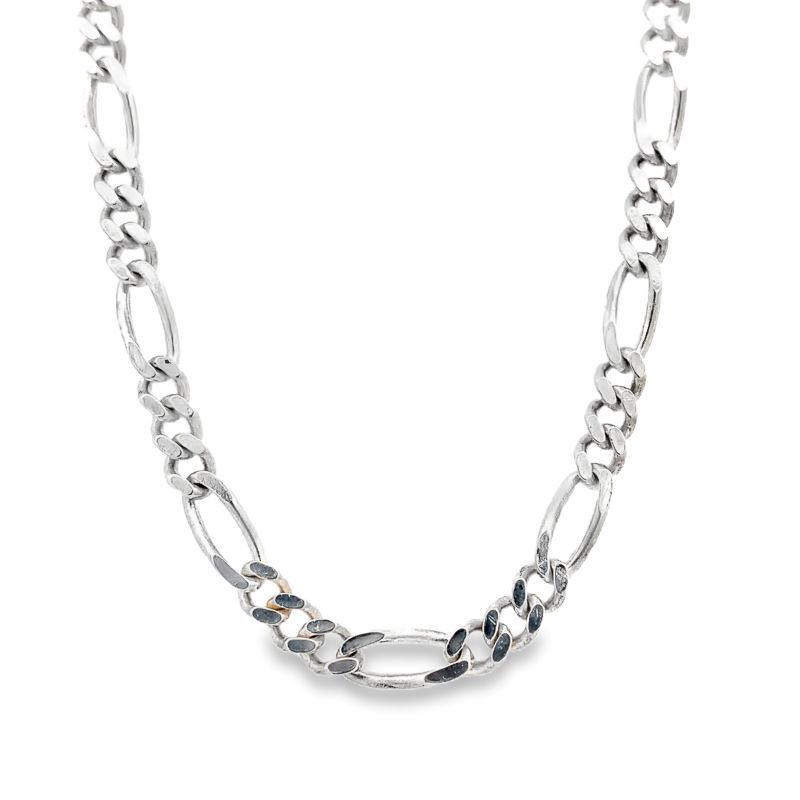 Estate Silver Figaro Chain Estate Silver Figaro Chain