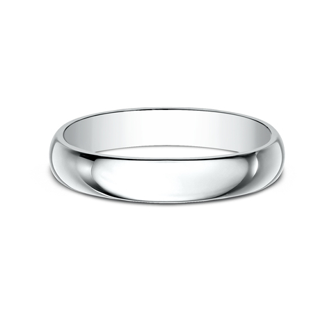 Estate 14k White Gold 4mm Wedding Band SIZE 9.75