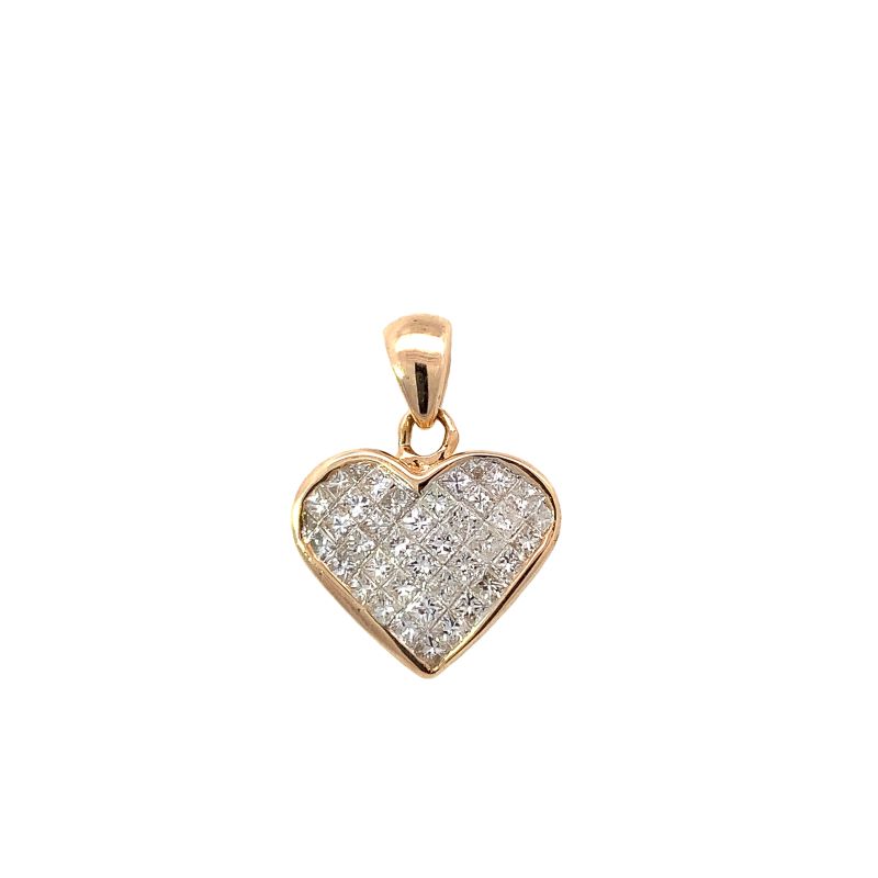 Estate Diamond Heart Pendant