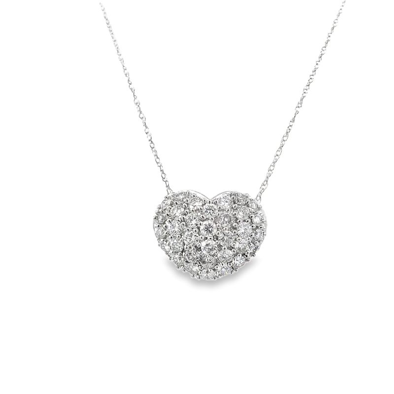 Estate Diamond Heart Necklace Estate Diamond Heart Necklace