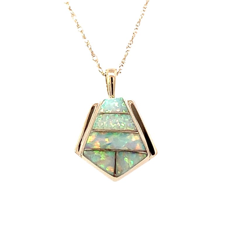 Estate Geometric Opal Pendant Estate Geometric Opal Pendant