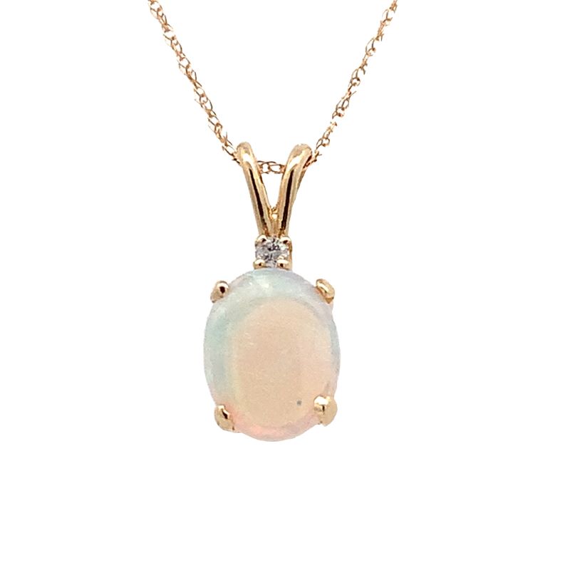 Estate Opal & Diamond Pendant Estate Opal & Diamond Pendant