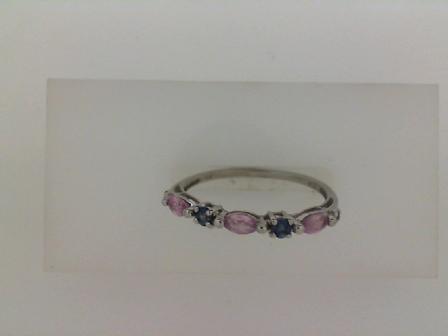 Estate Pink Sapphire, Tanzanite and Diamond Band Estate Pink Sapphire, Tanzanite and Diamond Band