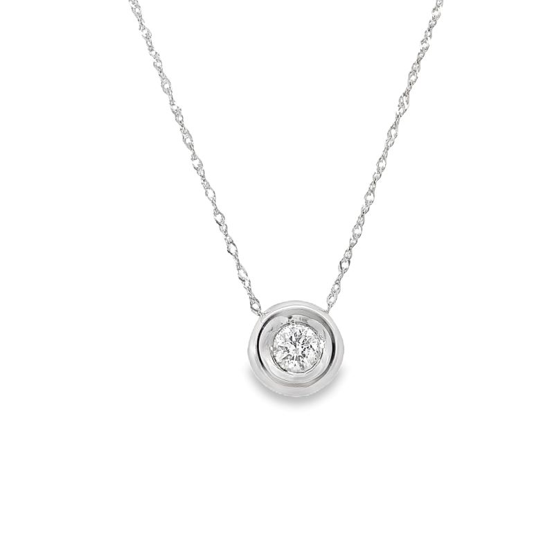 Estate Diamond Solitaire Pendant Estate Diamond Solitaire Pendant