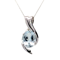 Estate Aqua Pendant thumbnail 1