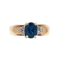 Estate Sapphire & Diamond Ring thumbnail 1
