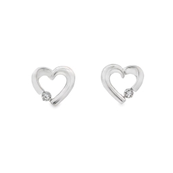 Estate Gold Heart Earrings
